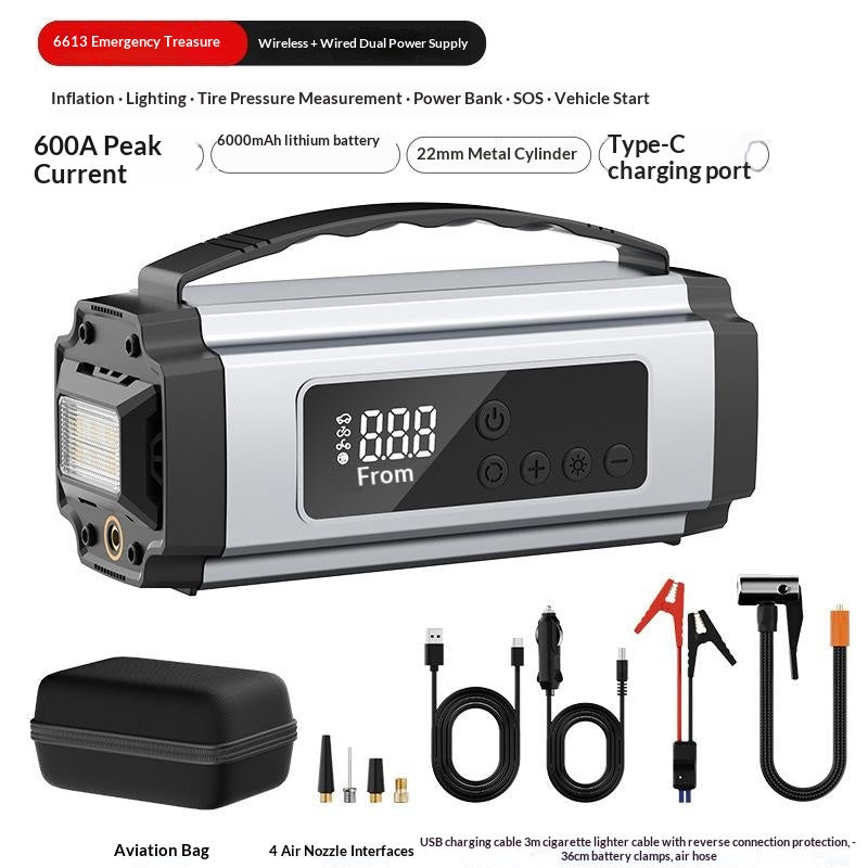 3-in-1 Jump Starter & Tire Inflator (8000mAh)