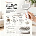 Pet Slicker Brush For Cats & Dogs, Self-Cleaning Grooming Brush With…