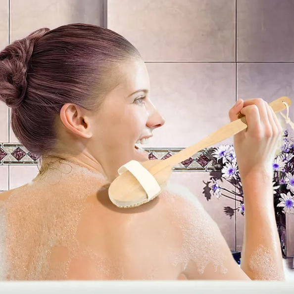 Bath Brush Shower Body Back Scrubber With Long