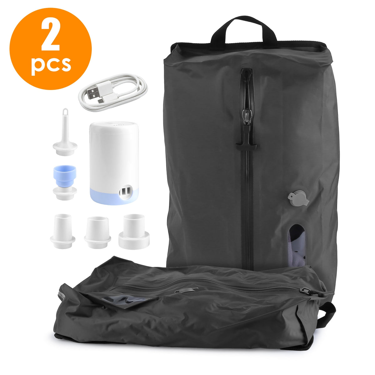 2Pcs 17L Vacuum Bags With Pump Clear Window Handle IP67 Waterproof TPU…