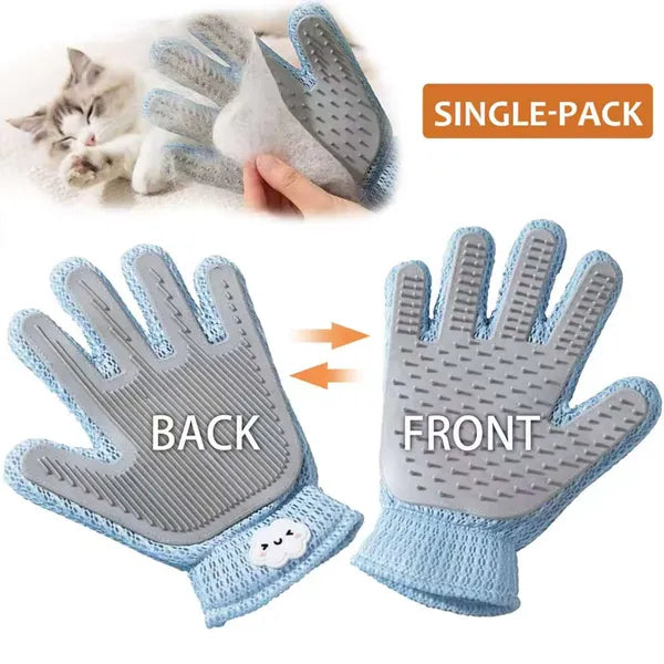 2-in-1 Pet Grooming Glove - Double-Sided Deshedding & Massage Brush For Cats…